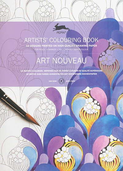 Artists' colouring book. Art nouveau. Livret de coloriage artistes. Art nouveau. Künstler-Malbuch. Art nouveau