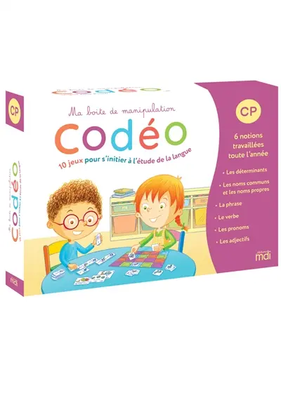 Codéo : 10 jeux pour s'initier à l'étude de la langue, CP : ma boîte de manipulation