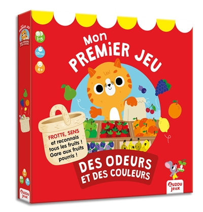 mon premier jeu des odeurs et des couleurs : frotte, sens et reconnais tous les fruits ! gare aux fruits pourris !