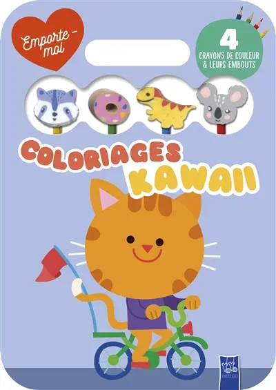 Coloriages kawaii : le chat