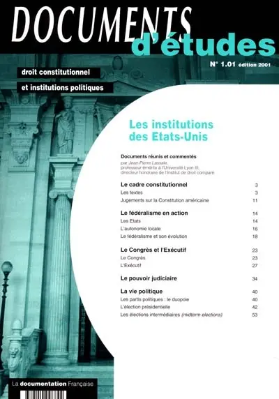 Les institutions des Etats-Unis