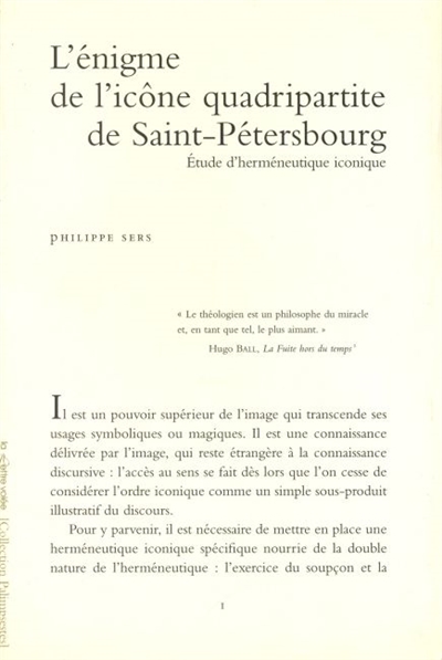 l'énigme de l'icône quadripartite de saint-pétersbourg : étude d'herméneutique iconique