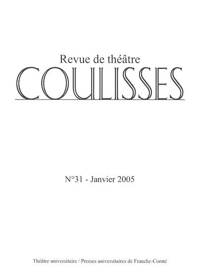 Coulisses, n° 31