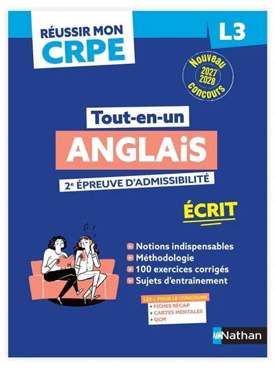 Tout-en-un anglais, 2e épreuve d'admissibilité : écrit L3 : nouveau concours 2027-2028