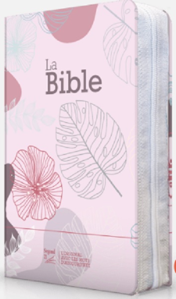 La Bible : Segond 21 : compacte, souple toilée, rose, avec fermeture Eclair