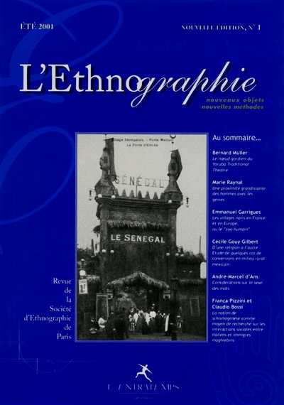 Ethnographie (L'), n° 1 (2001)