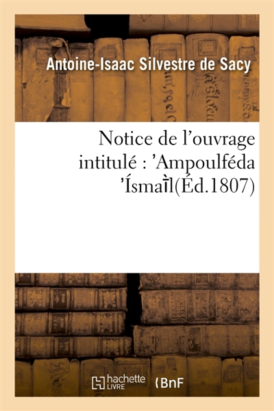 Notice de l'ouvrage intitulé : Ampoulféda Isma l