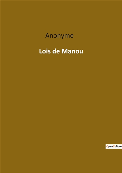 Lois de Manou