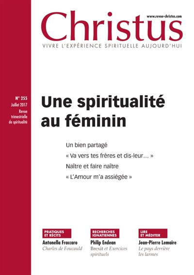 christus, n° 255. une spiritualité au féminin