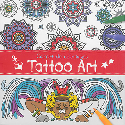 Carnet de coloriages : tattoo art