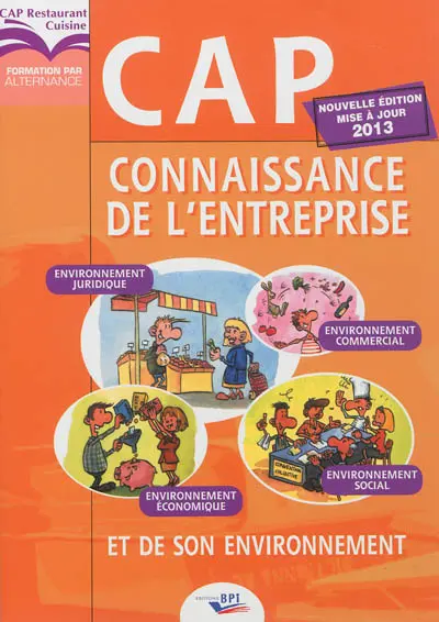 Connaissance de l'entreprise et de son environnement : CAP restaurant, cuisine