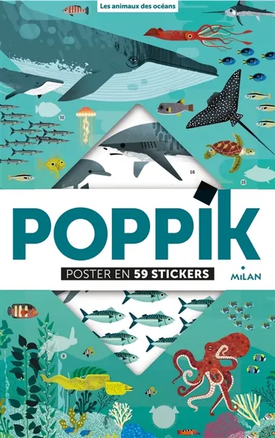 Les animaux des océans : poster en 59 stickers