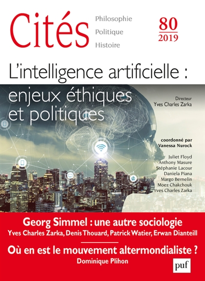 Cités, n° 80. L'intelligence artificielle : enjeux éthiques et politiques