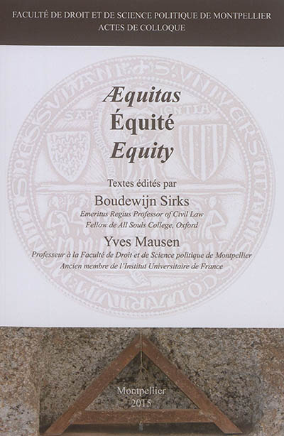 Aequitas. Equité. Equity