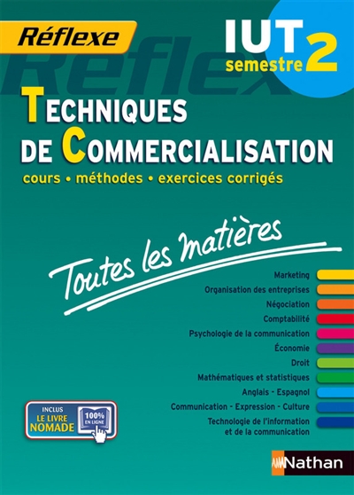 Techniques de commercialisation, IUT semestre 2 : cours, méthodes, exercices corrigés, toutes les matières