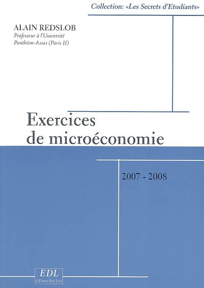 Exercices de microéconomie : 2007-2008