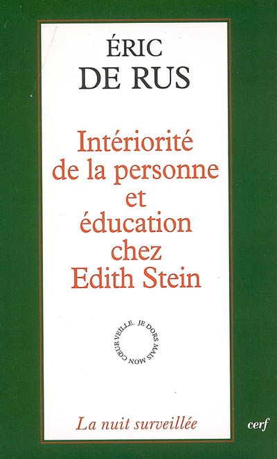 Intériorité de la personne et éducation chez Edith Stein