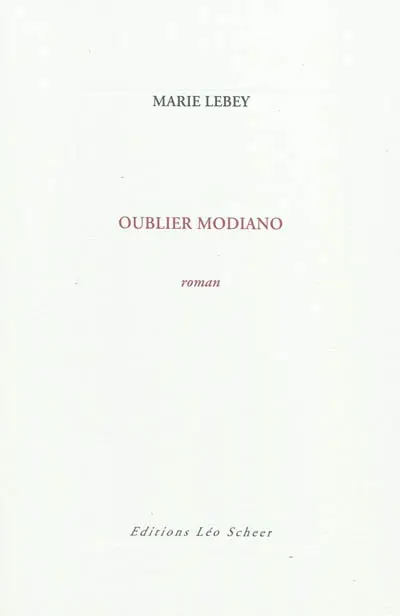 Oublier Modiano