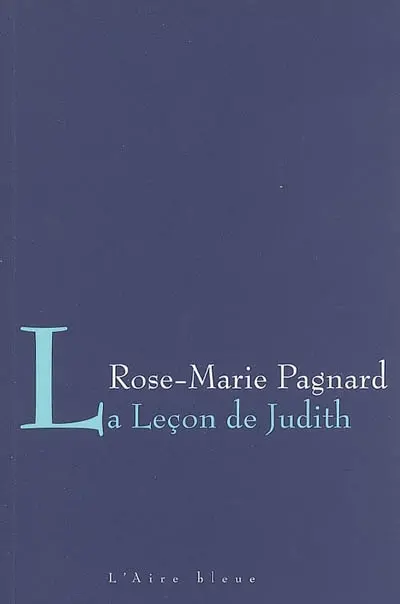 La leçon de Judith : récit