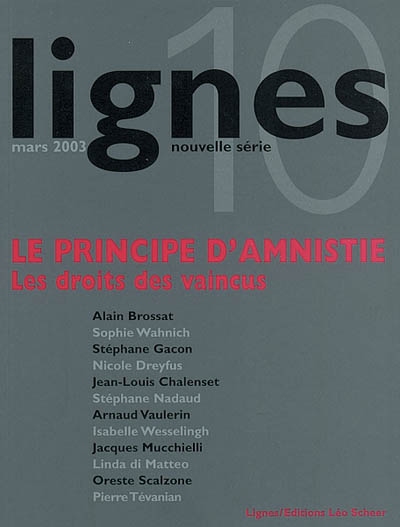 Lignes, nouvelle série, n°...