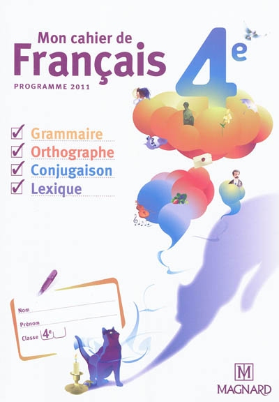 Mon cahier de français 4e