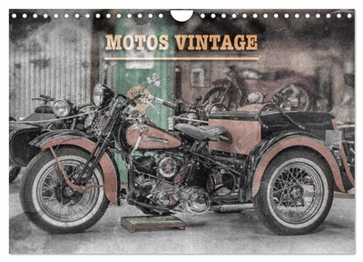 MOTOS VINTAGE (Calendrier mural 2026 DIN A4 vertical), CALVENDO calendrier mensuel : Exposition de motos anciennes