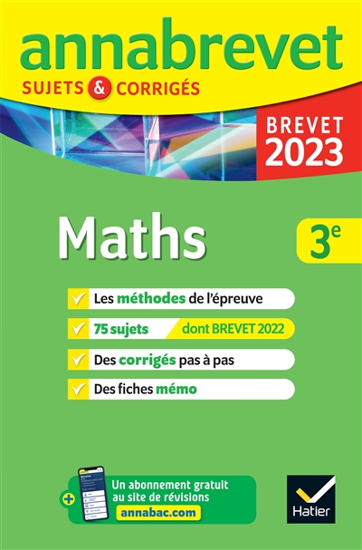 Maths 3e : brevet 2023