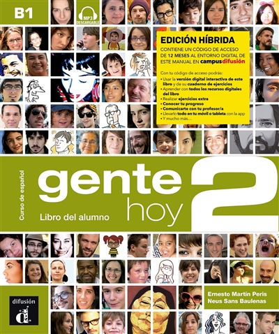 Gente hoy 2, curso de espanol basado en el enfoque por tareas, B1 : libro del alumno : edition hibrida