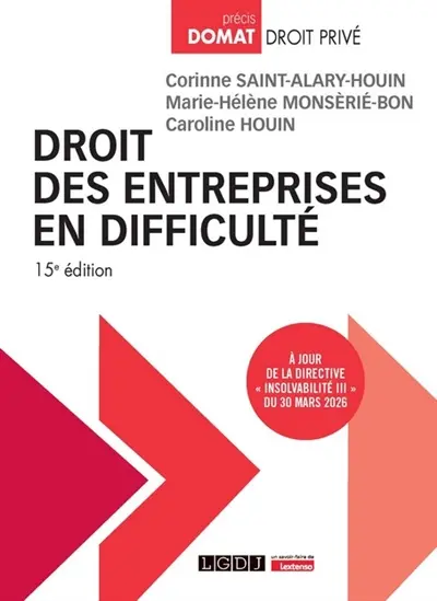 Droit des entreprises en difficulté Droit des entreprises en difficulté