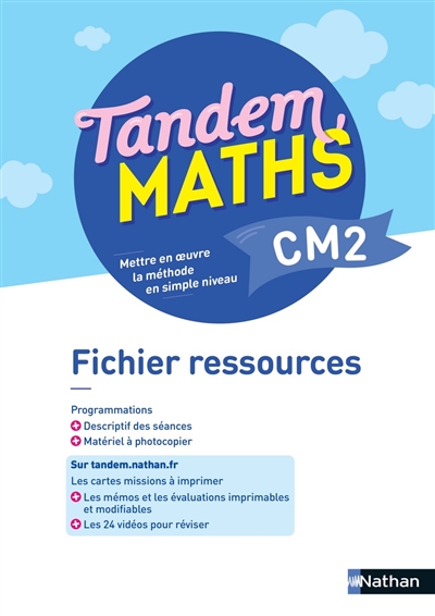 Tandem, maths CM2 : fichier ressources