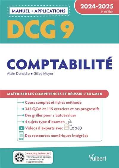 DCG 9, comptabilité : manuel + applications : 2024-2025