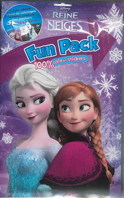 La reine des neiges : fun pack 100 % colo et stickers
