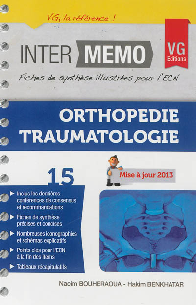Orthopédie, traumatologie : fiches de synthèse illustrées pour l'ECN