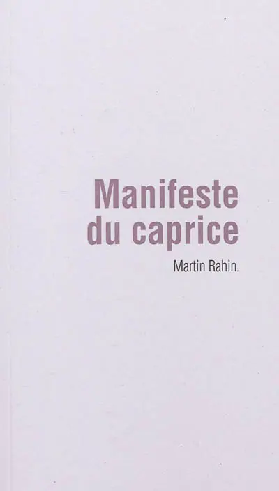 Manifeste du caprice