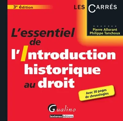 L'essentiel de l'introduction historique au droit