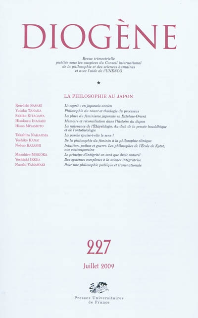 Diogène, n° 227. La...