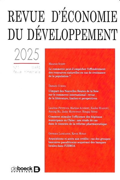 Revue d'économie du...
