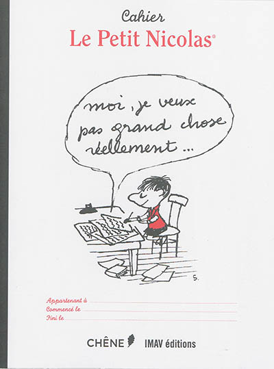 Cahier le Petit Nicolas. Lettres
