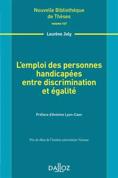 L'emploi des personnes handicapées entre discrimination et égalité