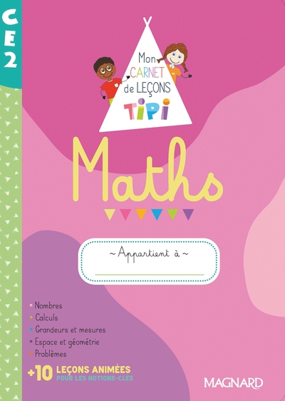 Mon carnet de leçons Tipi, maths CE2 : cahier de l'élève