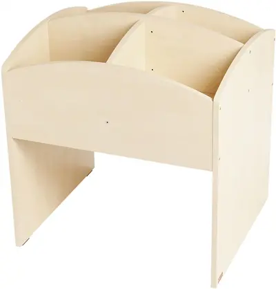 Bac à livres. 4 cases haut, bouleau