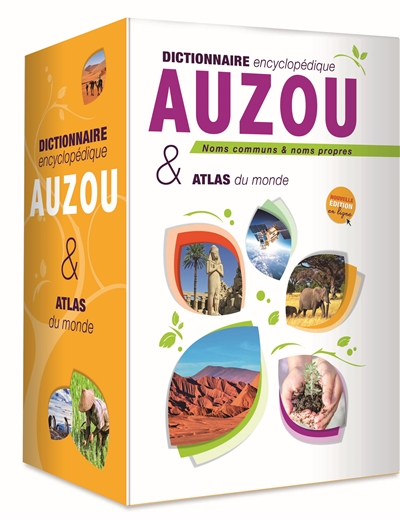 Coffret dictionnaire encyclopédique Auzou et atlas du monde
