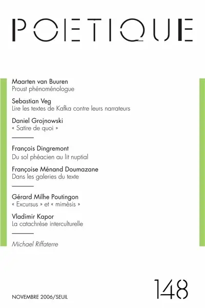 Poétique, n° 148