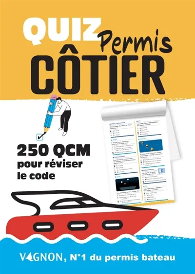 Bloc quiz permis côtier : 250 QCM pour tester vos connaissances