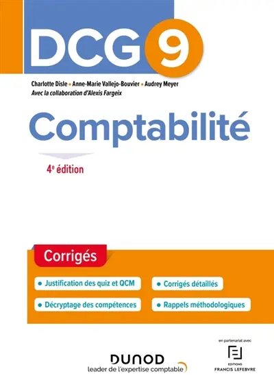 DCG 9, comptabilité : corrigés