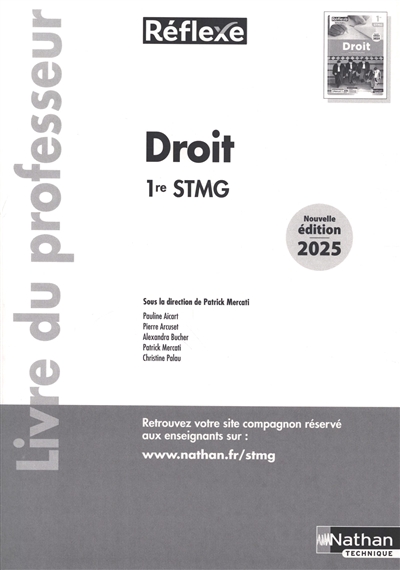 Droit 1re STMG : livre du...