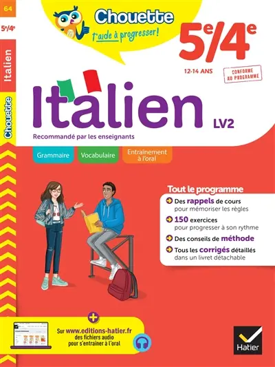 Italien 5e, 4e, LV2, 12-14 ans : conforme au programme