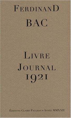 Livre-journal : 1921