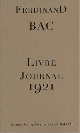 Livre-journal : 1921