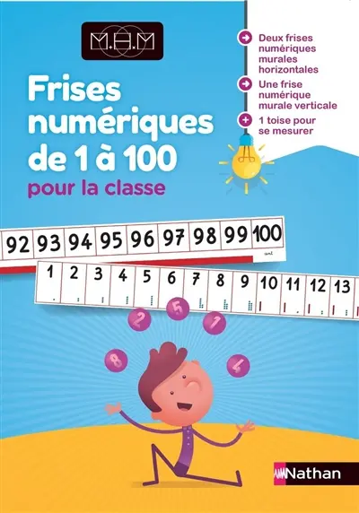 Frises numériques de 1 à 100 : pour la classe